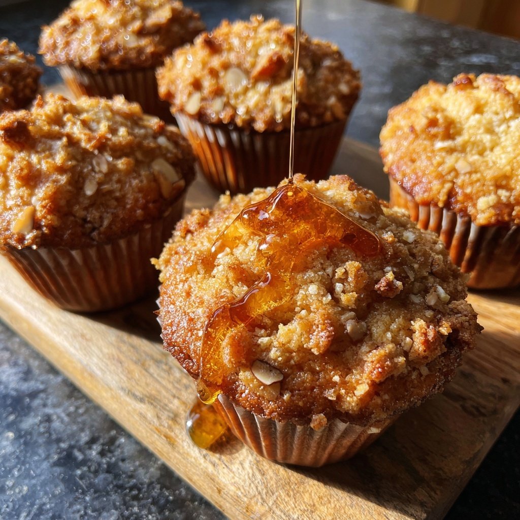 Muffins mit Mandeln und Honig