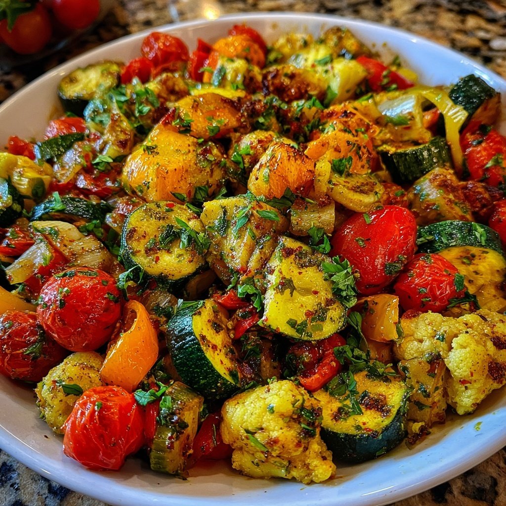 Kalorienarme Gemüsepfanne Vegan