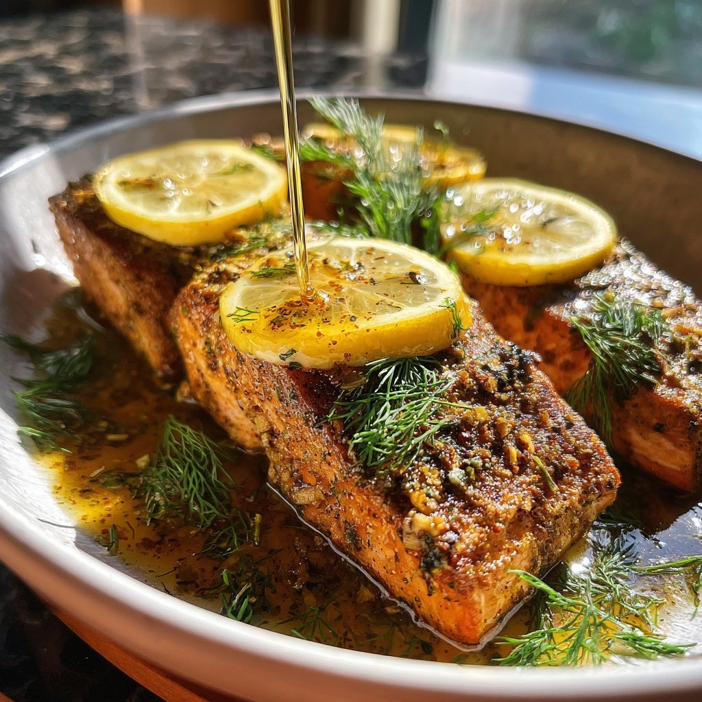 Lachsfilet mit Honig-Senf-Sauce