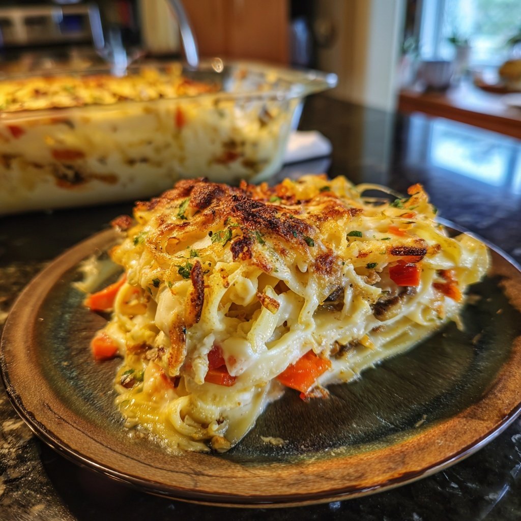 Nudelauflauf cremig vegetarisch