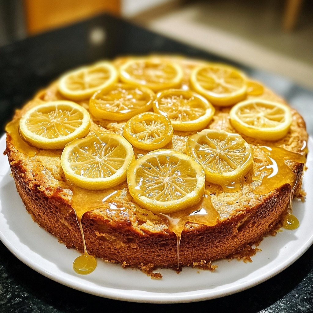 Zitronenkuchen mit Zitronensirup