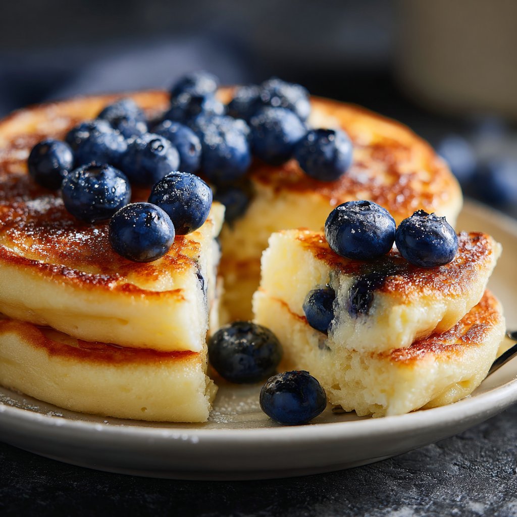 Pfannkuchen mit Heidelbeeren