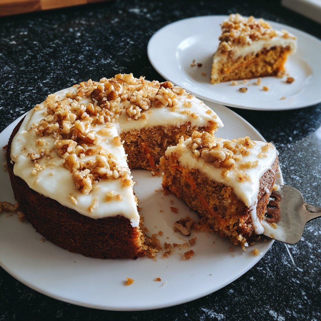 Karottenkuchen Mit Frischkäse Glasur