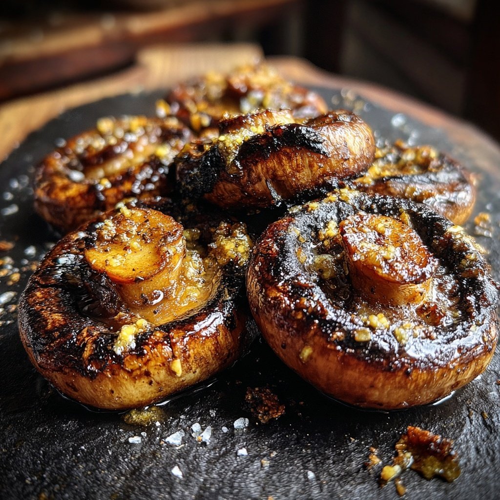 Gegrillte Champignons Mit Knoblauch