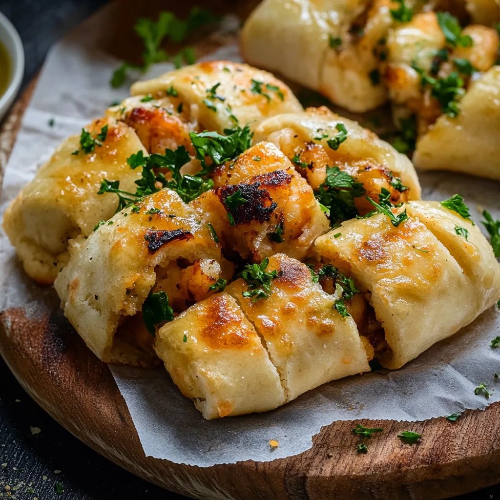 Knoblauchbrötchen zum Grillen