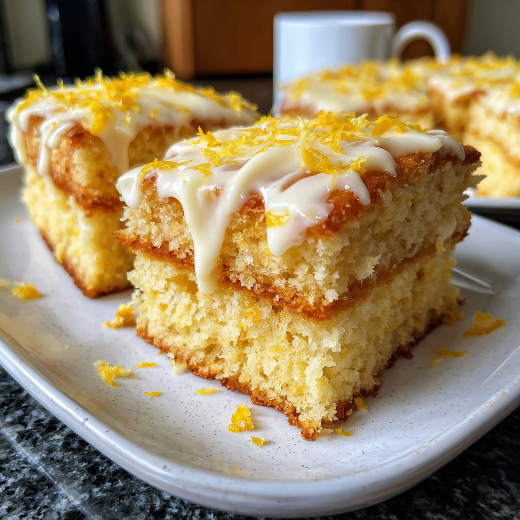 Zitronenkuchen mit Frischkäsefüllung