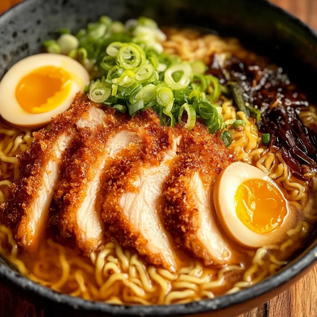 Miso-Ramen mit Chicken Katsu