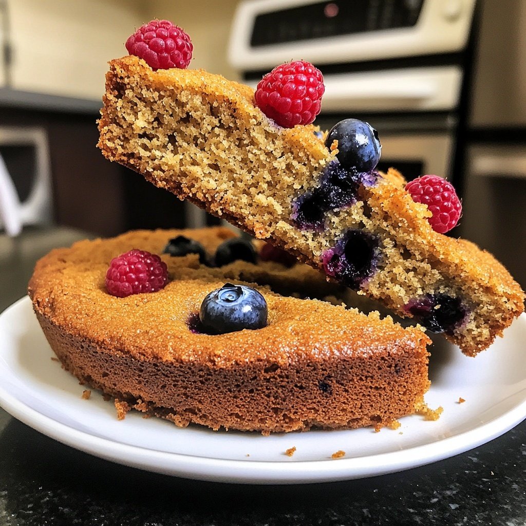 Bananenbrot mit Beeren